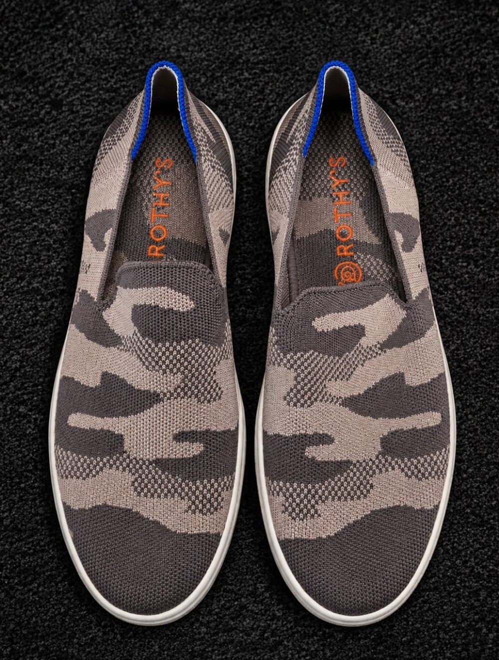 Rothy's The Sneaker Taupe Camo Slip On
